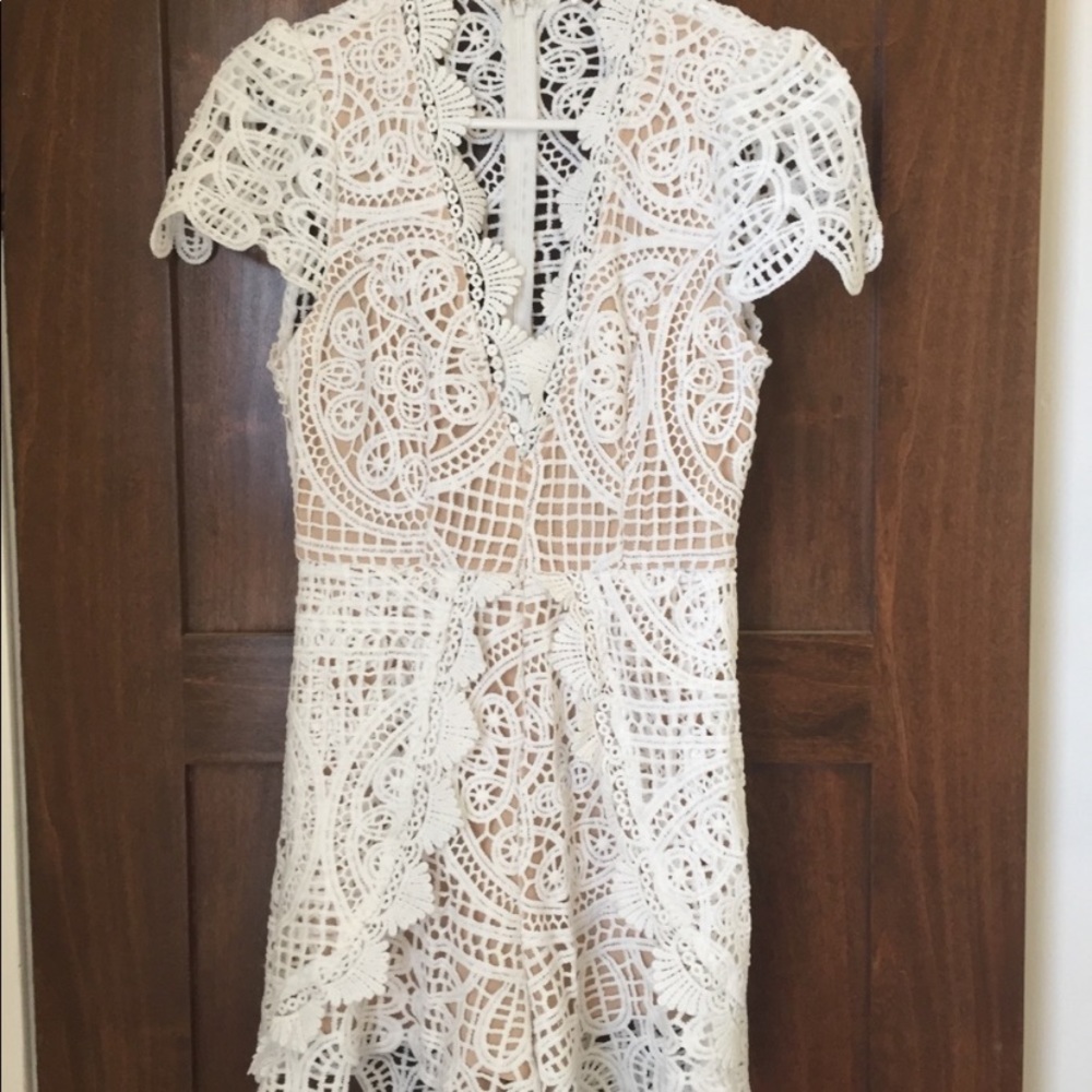 White lace romper